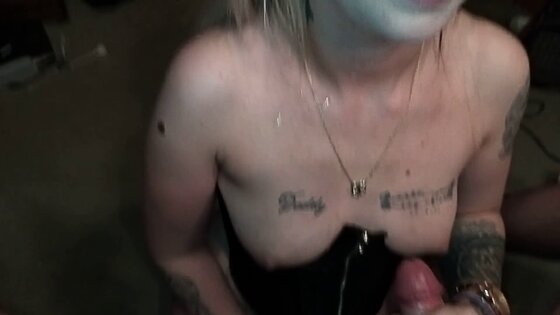 cumshot beautiful emo tattooed katrina orgasms on a big dick