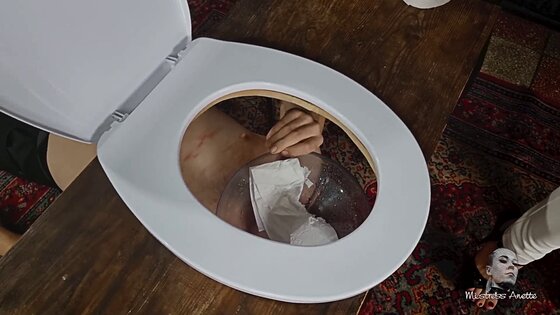 topless femdom mistress piss pee slave human toilet shit