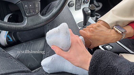 shoejob xxx videos slouch sock footjob wiping cum socked feet preview
